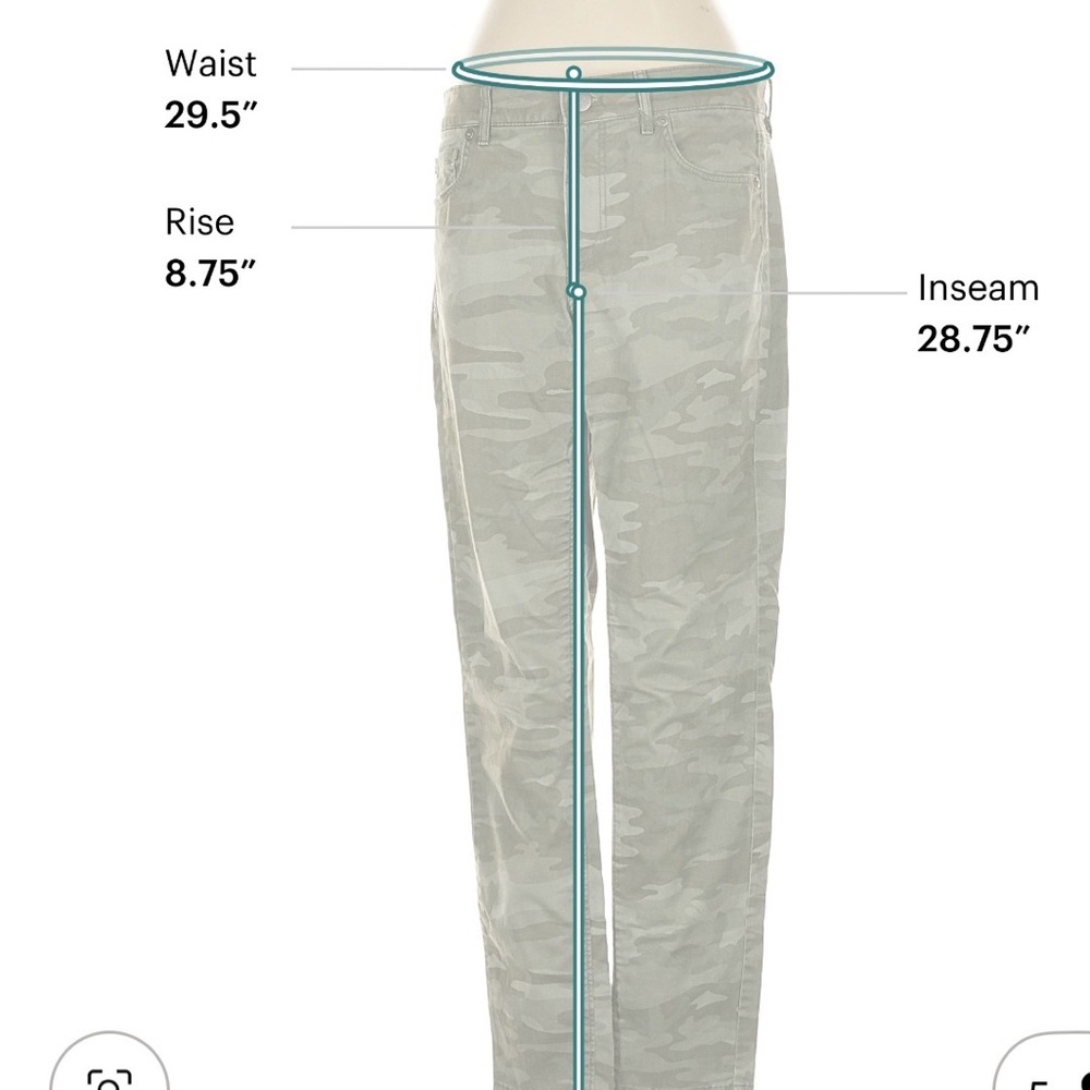 LOFT Camo Skinny Jeans in Green - Picture 3 of 3